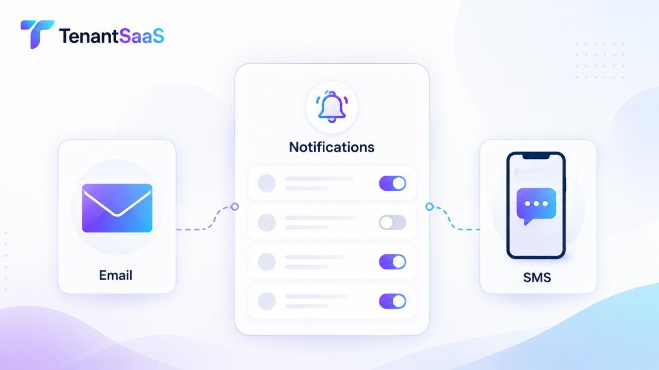 How Notifications Work Through Email and SMS in TenantSaaS