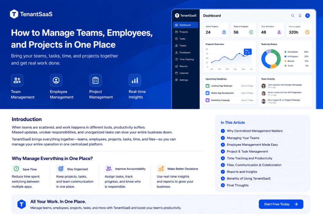 How to Manage Teams, Employees, and Projects in One Place