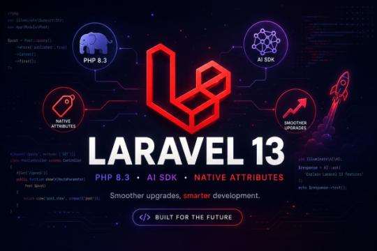 Laravel 13 Released: PHP 8.3, New Attributes, AI Integration, and Simplified Upgrades